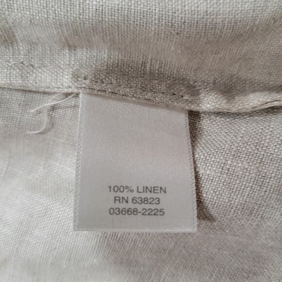 Christopher & Banks Linen Open Front Ruffled Front And Neckline Size Medium - Picture 5 of 7